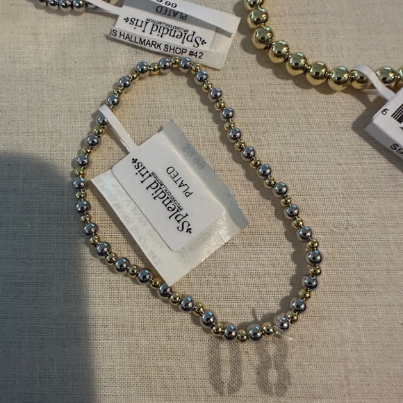 Brand New Set/4 Bead Stretch Bracelets. 2 Gold, Silver, & mixed Gold and Silver - Picture 16 of 16